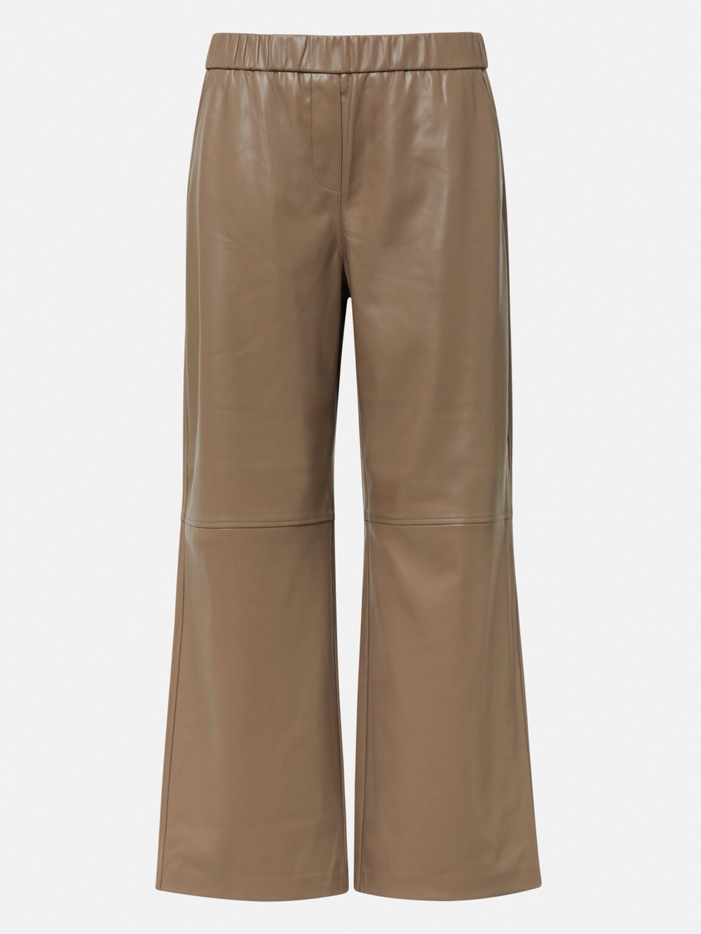 Banana Republic Taupe Faux Leather Wide-Leg Pants
